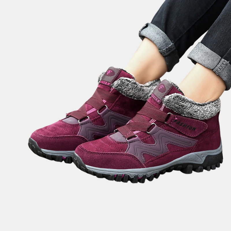 Raquettes à Neige Doublées de Fourrure Chaude pour Couple Éclairage mural Electro Paris Rouge 35