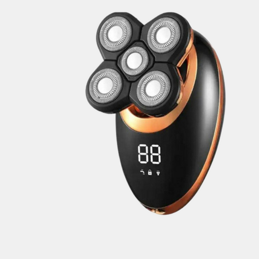 Rasoir Électrique – Tondeuse Sans Fil Étanche pour Hommes avec 5 Têtes Rotatives Outils de toilettage pour hommes Electro Paris Rasoir Bronze