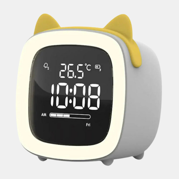 Réveil Cartoon Lapin – LED Ludique et Coloré Home and decoration Electro Paris Oreille de Chat Grise