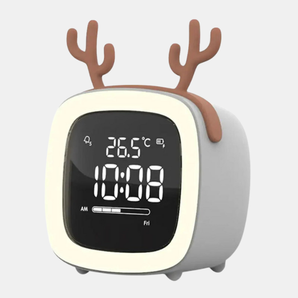 Réveil Cartoon Lapin – LED Ludique et Coloré Home and decoration Electro Paris Cerf Gris