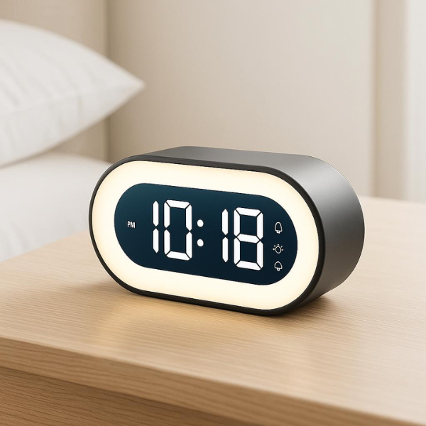 Réveil LED Multifonction – Alarme Musicale avec Veilleuse et Snooze Ajustable Electro Paris