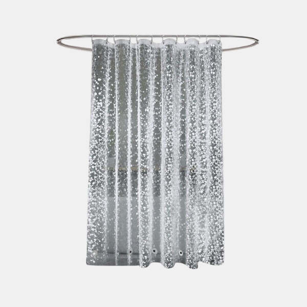 Rideau de Douche Anti-Moisissure avec Motif 3D Galets – Doublure de Salle de Bain Semi-Transparente en EVA Rideaux de douche Electro Paris