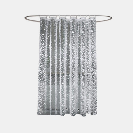 Rideau de Douche Anti-Moisissure avec Motif 3D Galets – Doublure de Salle de Bain Semi-Transparente en EVA Rideaux de douche Electro Paris
