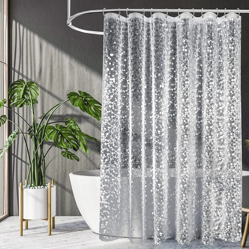 Rideau de Douche Anti-Moisissure avec Motif 3D Galets – Doublure de Salle de Bain Semi-Transparente en EVA Rideaux de douche Electro Paris Default