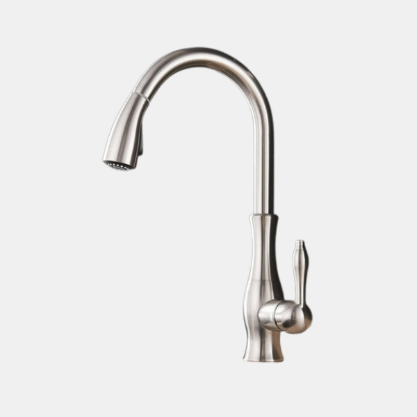 Robinet Cuisine Rétractable Moderne en Acier Inoxydable – Idéal pour Évier Robinet de cuisine Electro Paris Nickel brossé