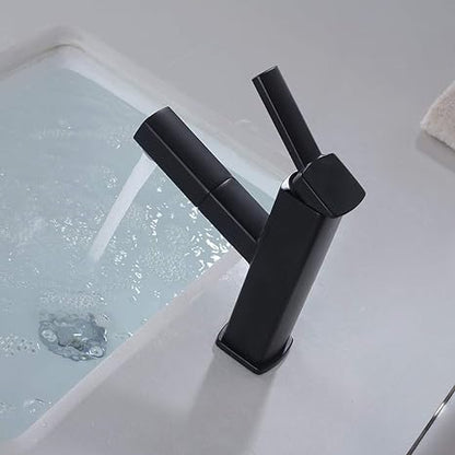 Robinet de Salle de Bain avec Douchette Rétractable – Mitigeur Lavabo Monocommande Multifonction Appareils de plomberie Electro Paris