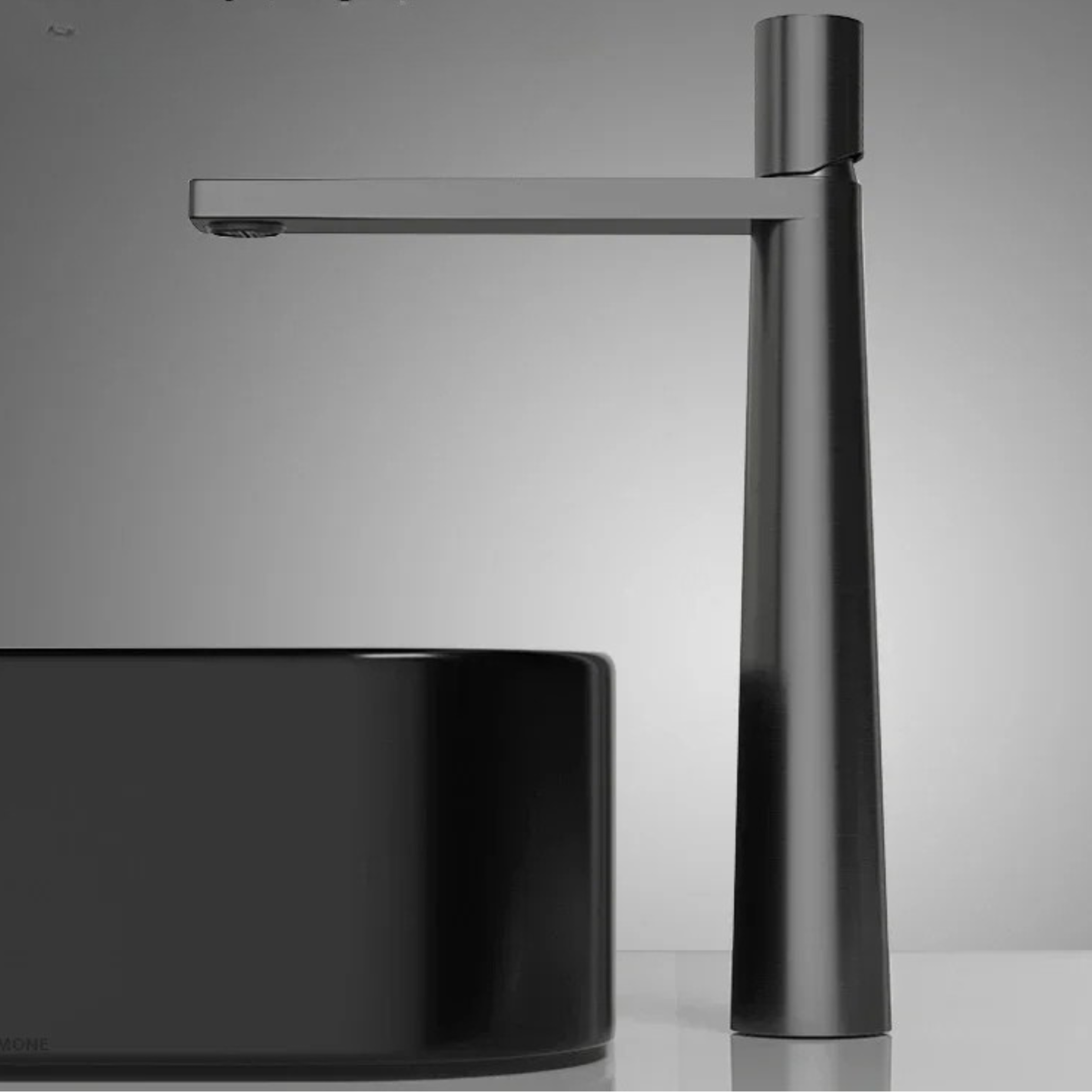 Robinet de Lavabo Moderne en Or Brossé – Mitigeur de Vasque en Laiton à Poignée Unique Robinetterie Electro Paris Gris mat Haut