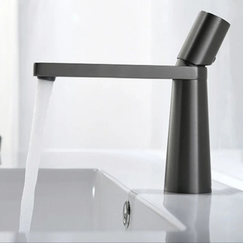 Robinet de Lavabo Moderne en Or Brossé – Mitigeur de Vasque en Laiton à Poignée Unique Robinetterie Electro Paris