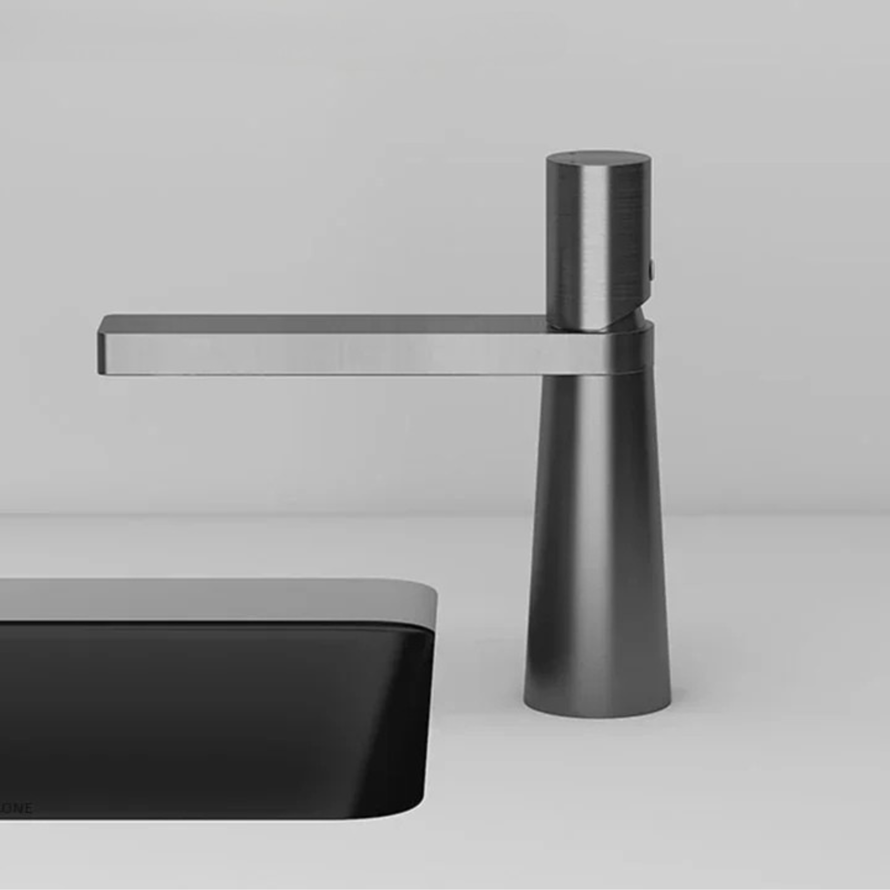 Robinet de Lavabo Moderne en Or Brossé – Mitigeur de Vasque en Laiton à Poignée Unique Robinetterie Electro Paris Gris mat Court