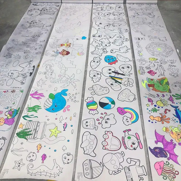 Rouleau de Coloriage Enfant – 10 m de Créativité et Apprentissage Electro Paris