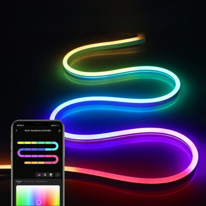Ruban Néon LED Flexible Design Ondulé RGBIC