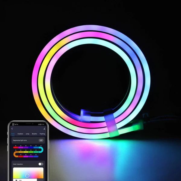 Ruban Néon LED Flexible Design Ondulé RGBIC
