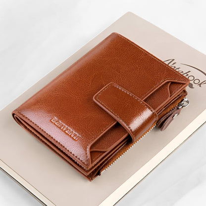 Portefeuille Femme en Cuir Avec Blocage RFID – Élégant, Compact et Sécurisé Wallets Electro Paris Marron