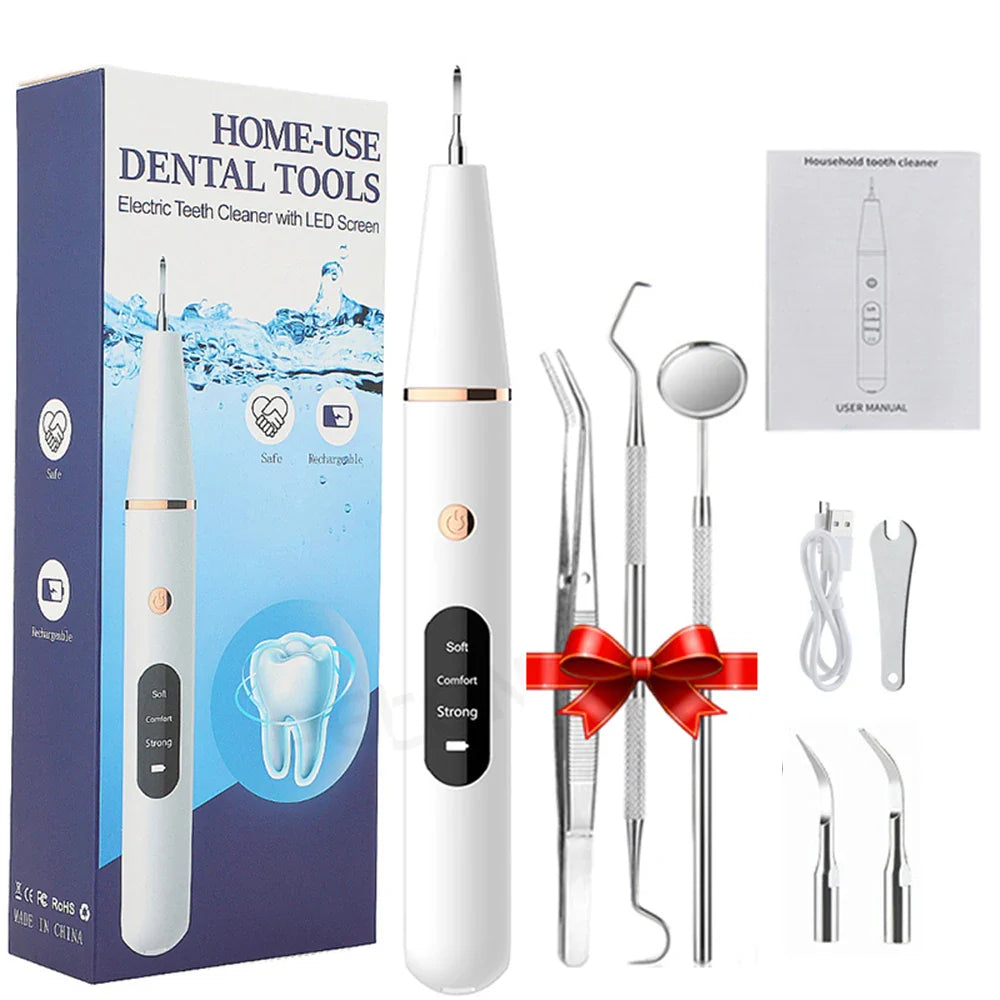 Détartreur Ultrasonique & Éliminateur De Plaque Et Tartre – Nettoyage Profond Pour Un Sourire Plus Blanc et Plus Sain Beauty & Personal Care Electro Paris Blanc Kit