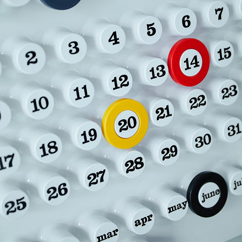 Calendrier Mural Rétro Avec Marqueur De Date À Anneaux Pour Organisation Quotidienne Élégante Calendar Electro Paris