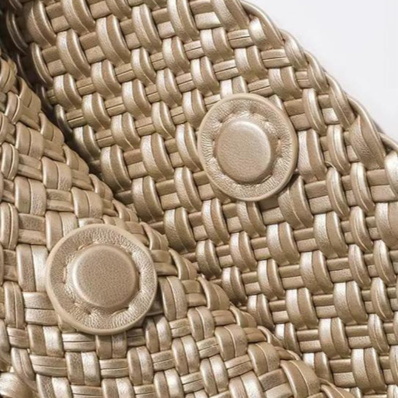 Sac Fourre-Tout Tissé Luxe Elara En Cuir Végétal Pour Style Élégant Et Voyage Quotidien Women's bag Electro Paris