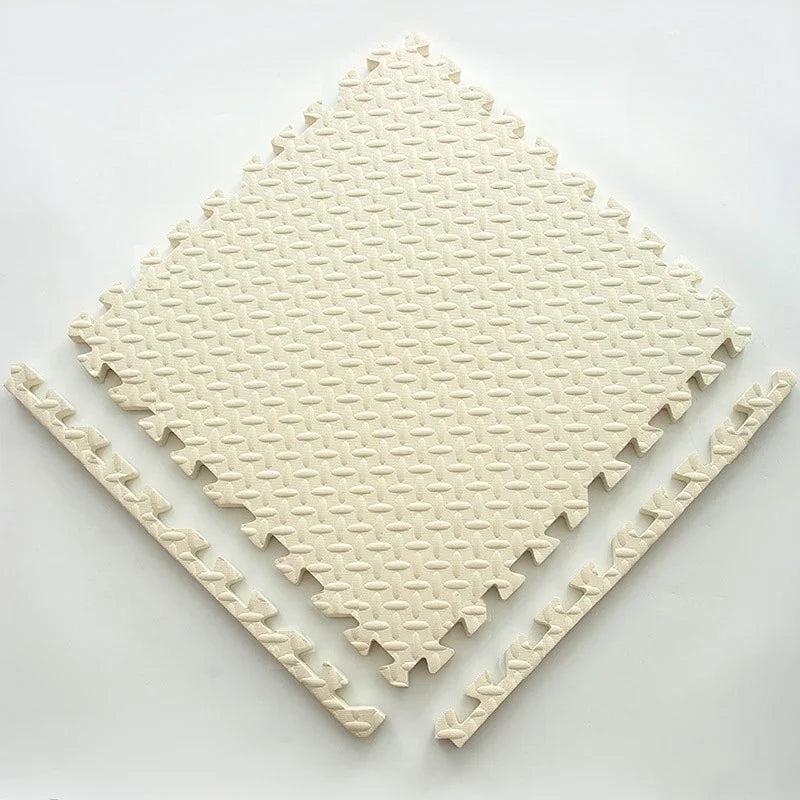 Tapis de Puzzle pour Enfants – Tapis de Jeu Sécurisé et Amusant pour Premières Activités Play Mats Electro Paris 12 Pièce blanc