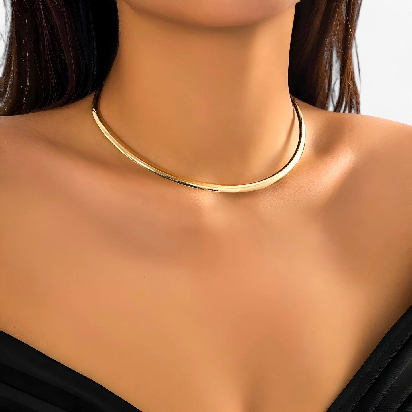 Collier Choker Doré Élégant Pour Femme Avec Style Raffiné Et Polyvalence Pour Toutes Occasions Jewelry Necklace Round Electro Paris