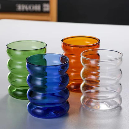 Verre À Double Paroi Avec Design Ondulé Pour Boissons Chaudes Et Froides Cup Electro Paris