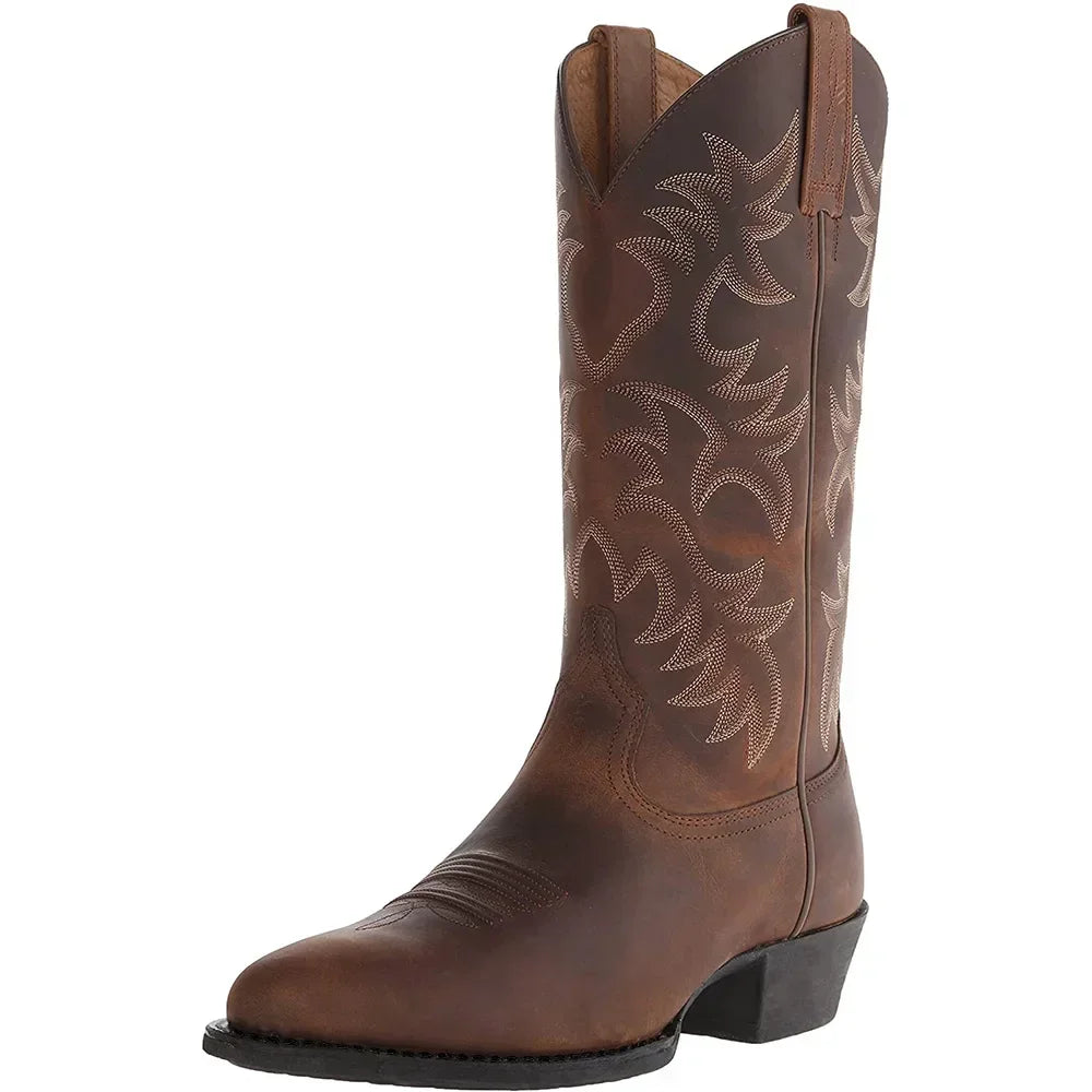 Bottes Cowboy En Cuir Brodé Pour Hommes Alliant Style Authentique Et Élégance Intemporelle Women Boots Electro Paris