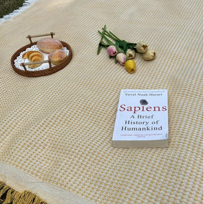 Plaid de Pique-Nique Boho Chic – Confort Stylé avec Franges Picnic Blanket Electro Paris