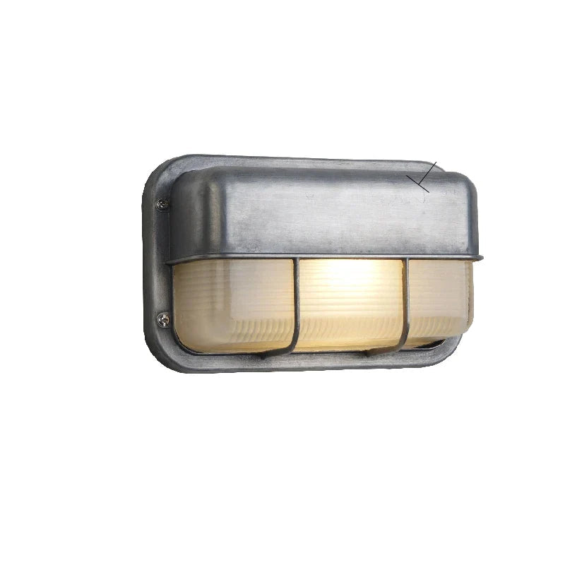 Applique Murale Extérieure LED Style Industriel Avec Abat-jour En Verre Pour Ambiance Rétro Outdoor Lighting Electro Paris D Blanc froid 6000K