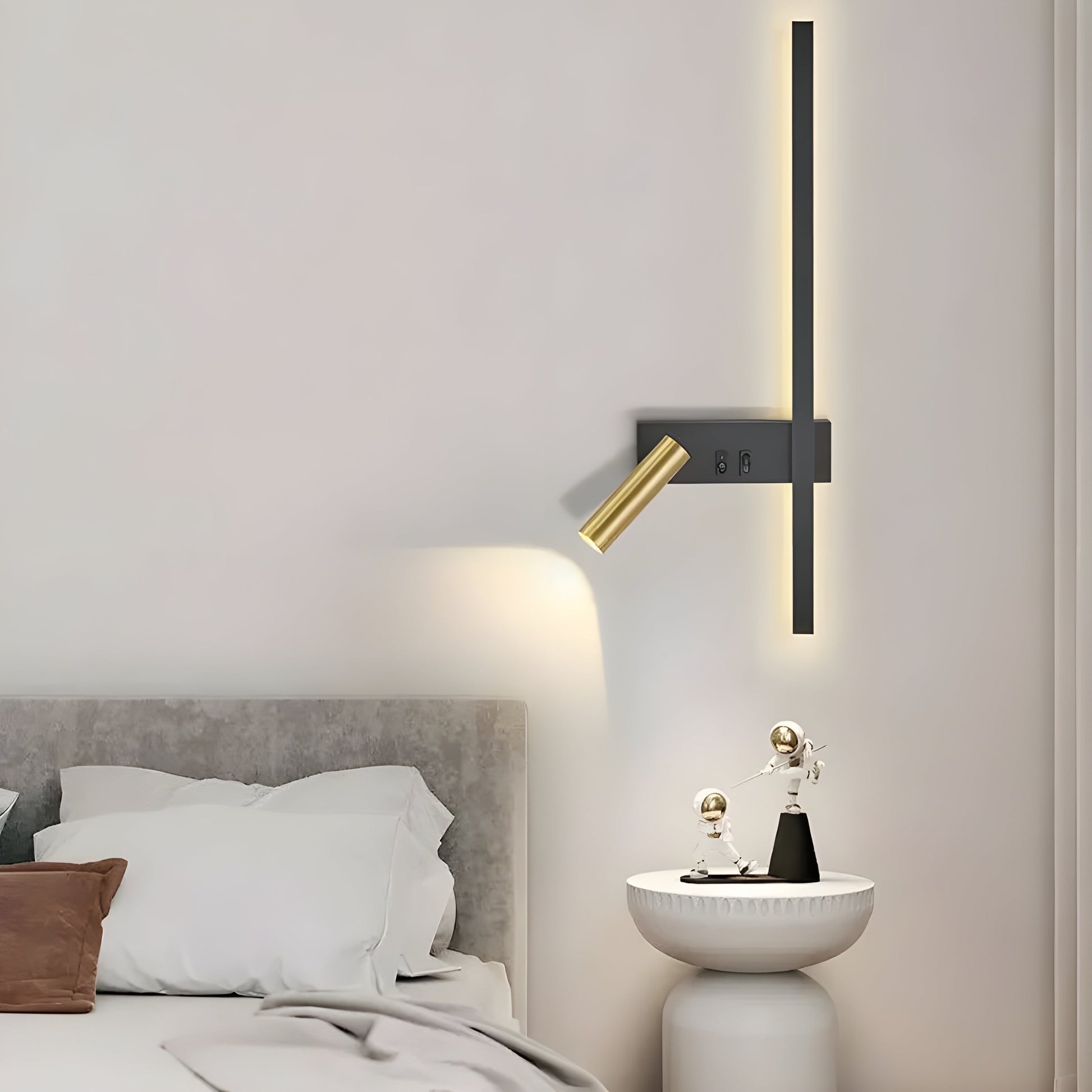 Applique Murale Duo Avec Interrupteur Pour Salon Et Chambre – Design Minimaliste Et Éclairage Élégant Wall Light Electro Paris