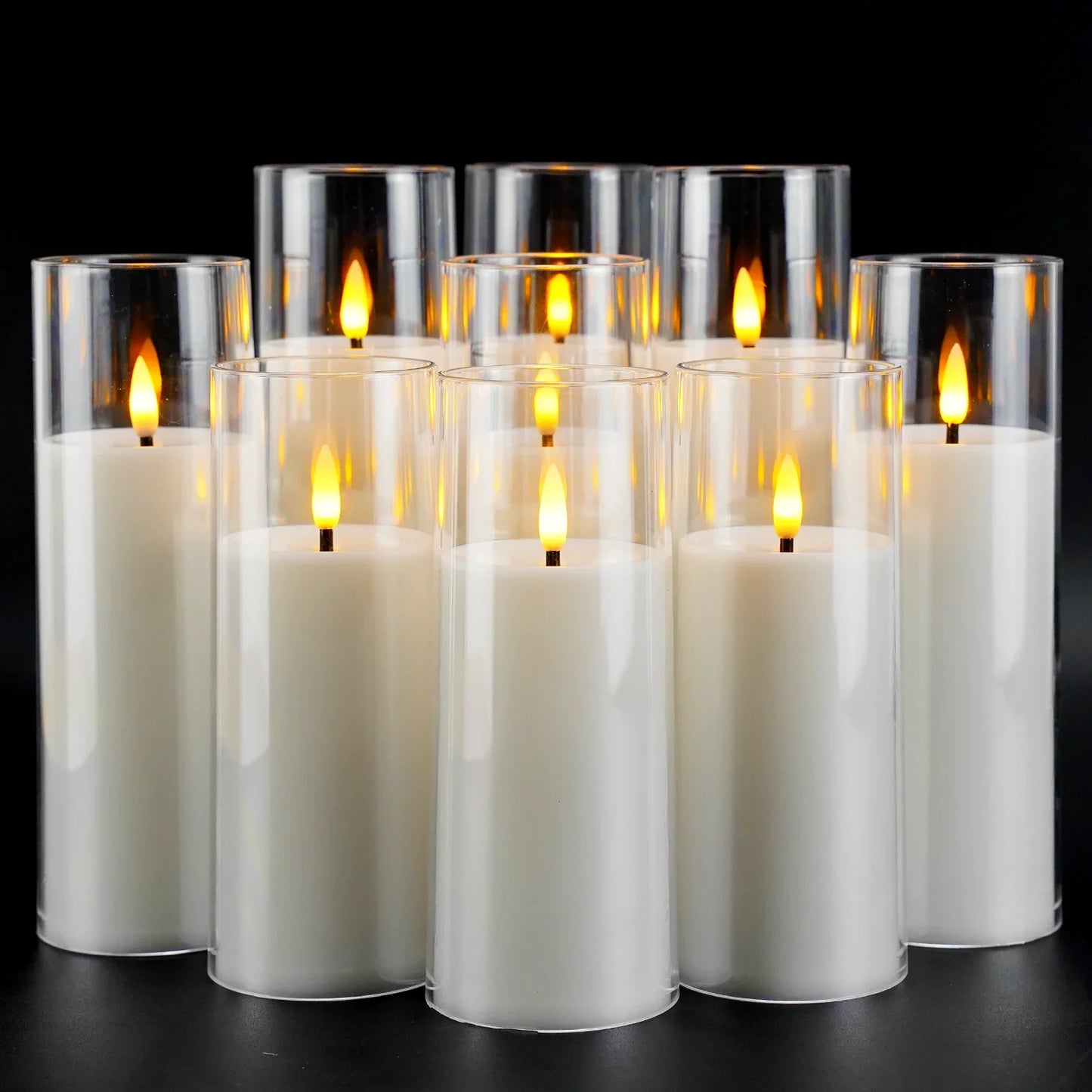 Ensemble De 9 Bougies Acryliques Sans Flamme Pour Une Ambiance Élégante Et Sécurisée Candle Electro Paris