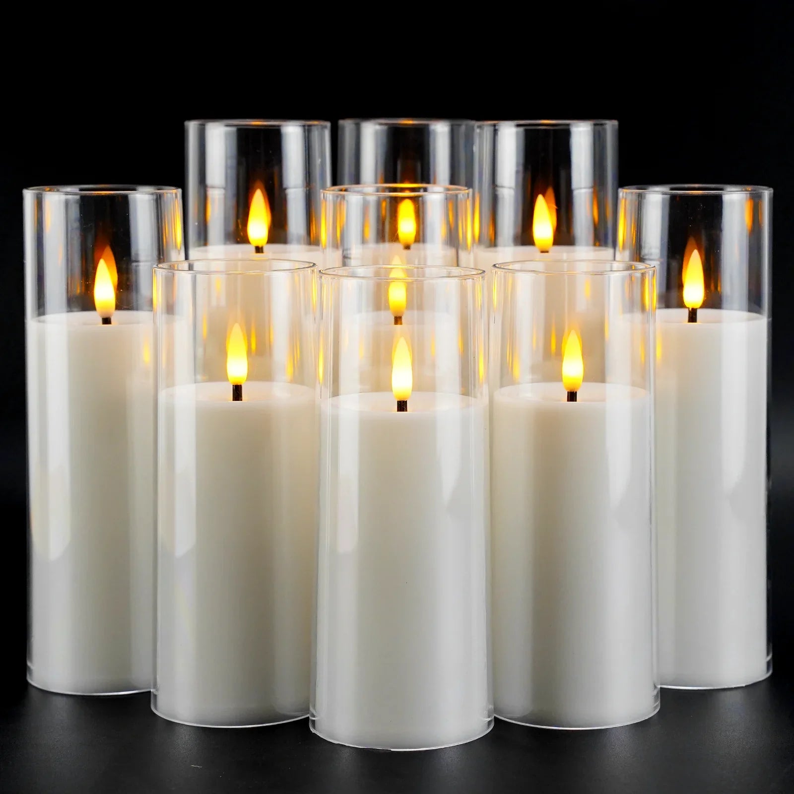 Ensemble De 9 Bougies Acryliques Sans Flamme Pour Une Ambiance Élégante Et Sécurisée Candle Electro Paris