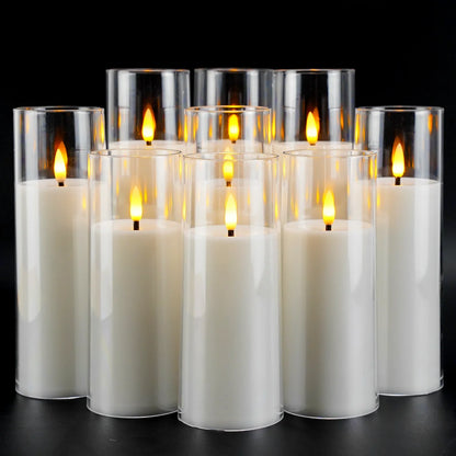 Ensemble De 9 Bougies Acryliques Sans Flamme Pour Une Ambiance Élégante Et Sécurisée Candle Electro Paris
