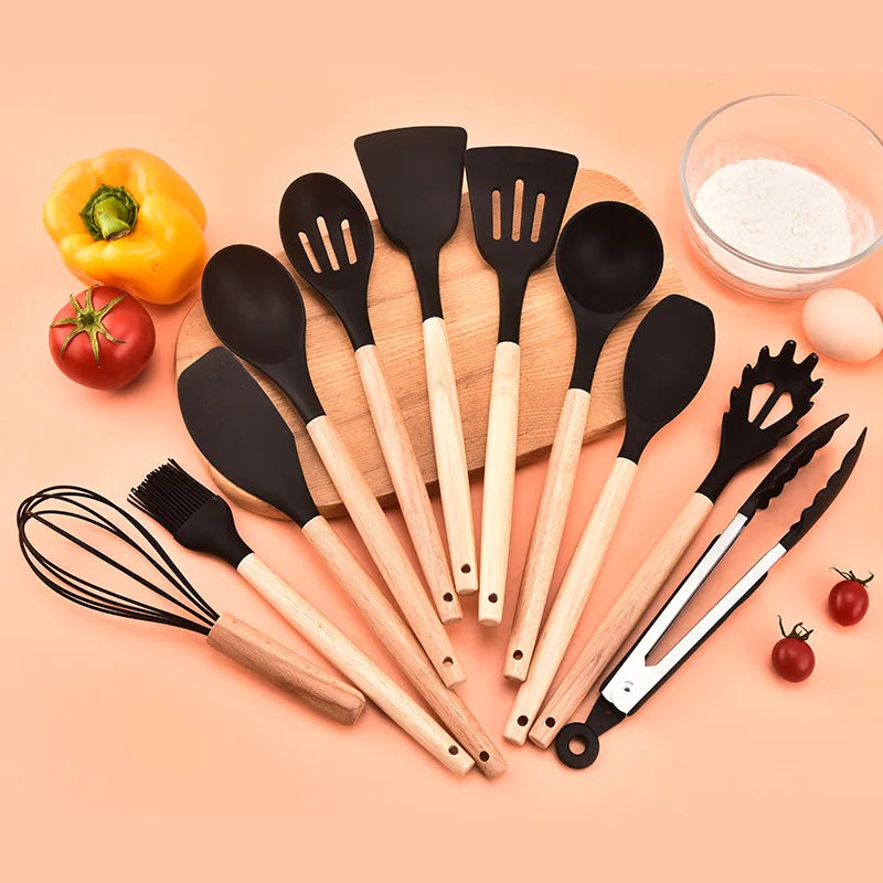 Ustensiles De Cuisine En Silicone Antiadhésif 12 Pièces – Set Complet Pour Cuisine Facile Et Sécurisée Ustensiles De Cuisine Electro Paris