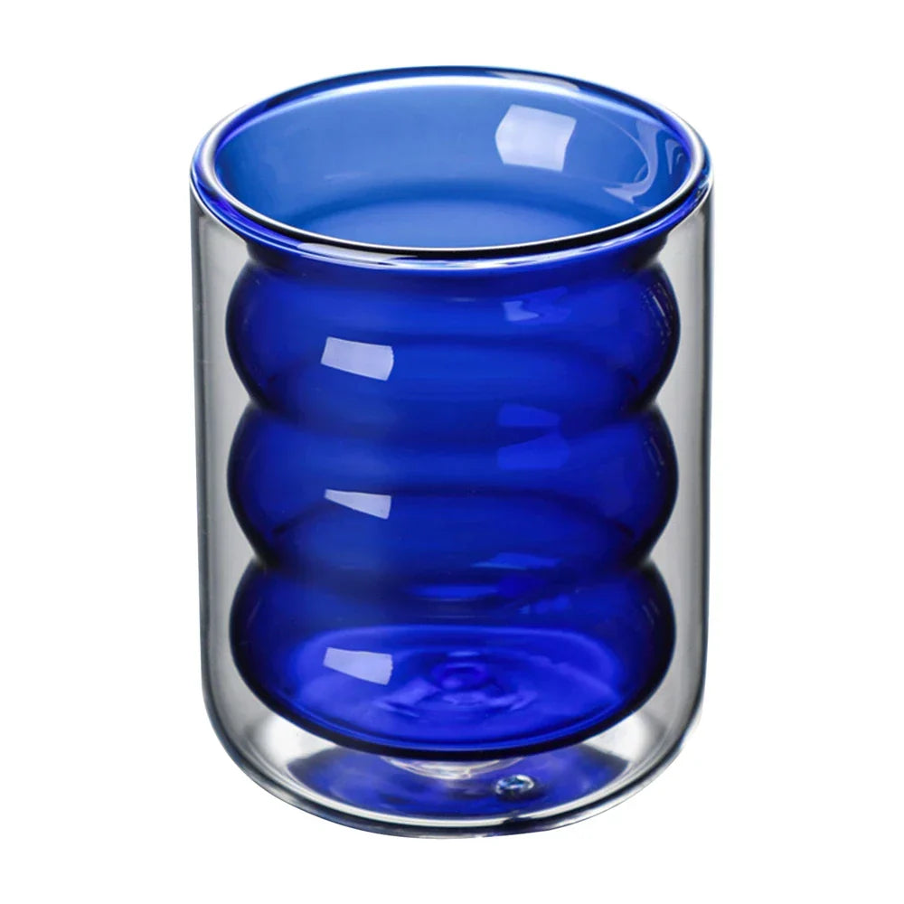 Verre À Double Paroi Avec Design Ondulé Pour Boissons Chaudes Et Froides Cup Electro Paris