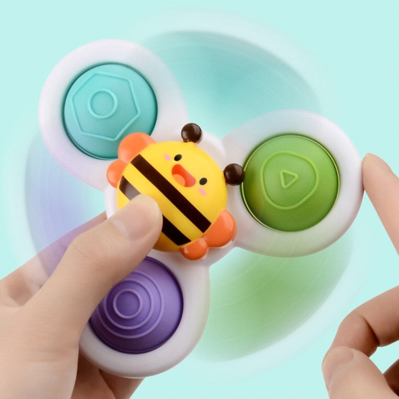 Jouet Tournant À Ventouse Pour Bébé Avec Cloches Et Formes D’Animaux – Lot De 3 Toys & Games Electro Paris