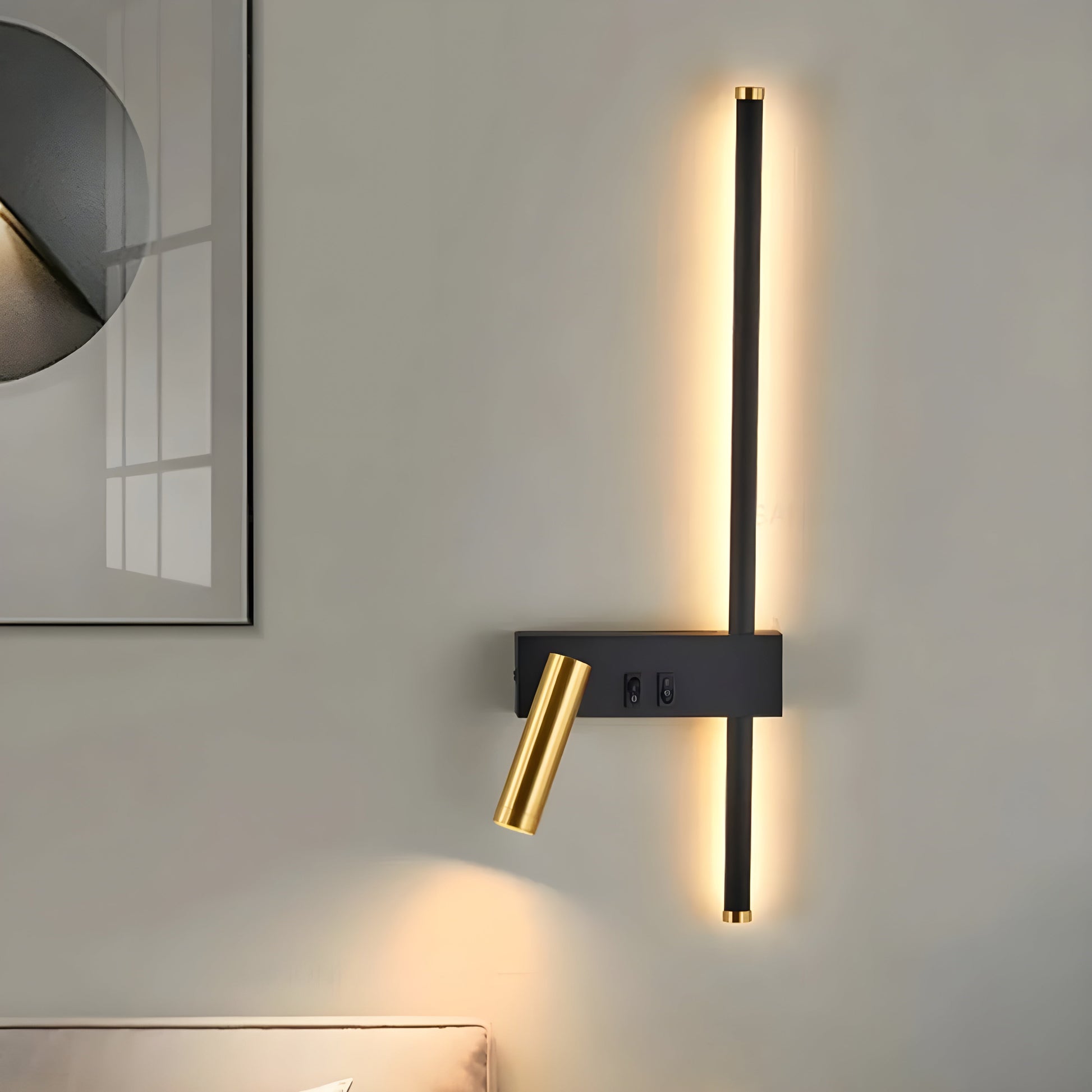 Applique Murale Duo Avec Interrupteur Pour Salon Et Chambre – Design Minimaliste Et Éclairage Élégant Wall Light Electro Paris