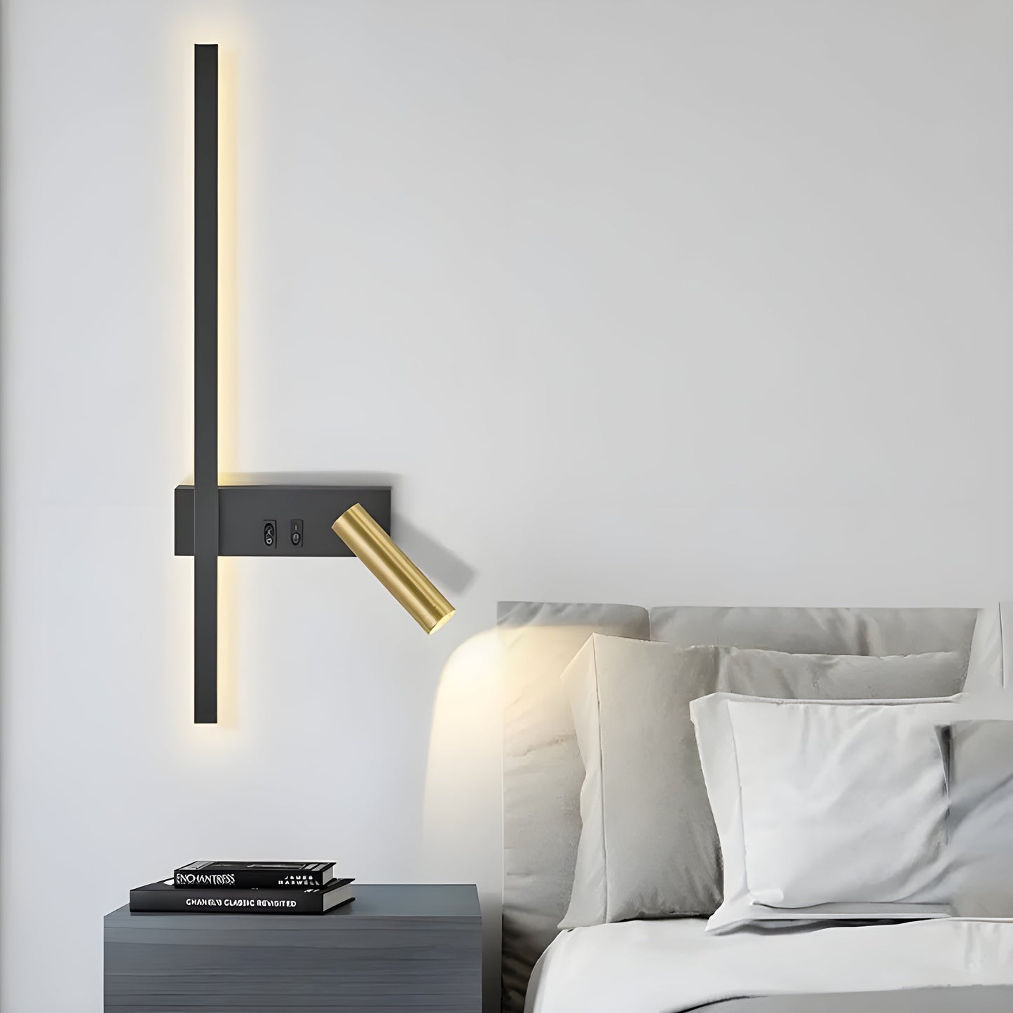 Applique Murale Duo Avec Interrupteur Pour Salon Et Chambre – Design Minimaliste Et Éclairage Élégant Wall Light Electro Paris Links Blanc naturel