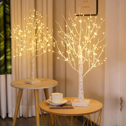 Lampe Sapin En Bouleau Avec Lumière LED Pour Décoration Intérieure Et Ambiance Naturelle lampe de table Electro Paris