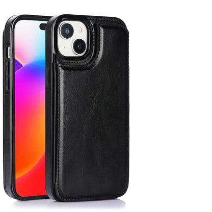 Coque iPhone – Étui en Cuir de Luxe avec Fentes Cartes et Fermeture Magnétique Phone case Electro Paris