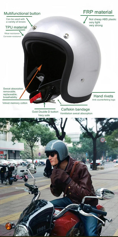 Casque Moto Rétro Low-Profile Avec Certification DOT Et ECE Pour Conduite Sécurisée Cyber Monday Offer Helmet Electro Paris
