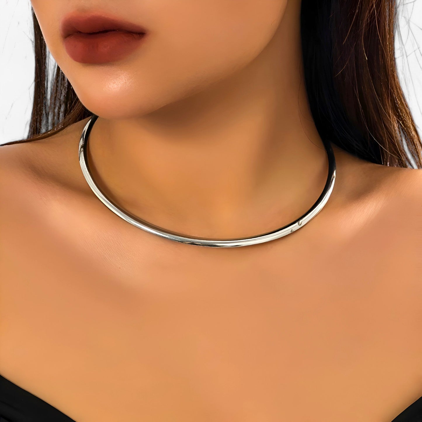 Collier Choker Doré Élégant Pour Femme Avec Style Raffiné Et Polyvalence Pour Toutes Occasions Jewelry Necklace Round Electro Paris Argent