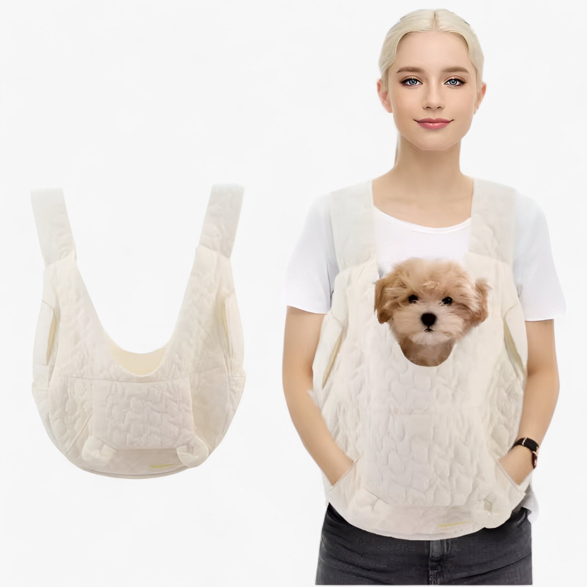 Sac de Transport pour Animaux Extra Spacieux – Voyage Confortable et Sécurisé pour Vos Compagnons Pets & Supplies Electro Paris Blanche M