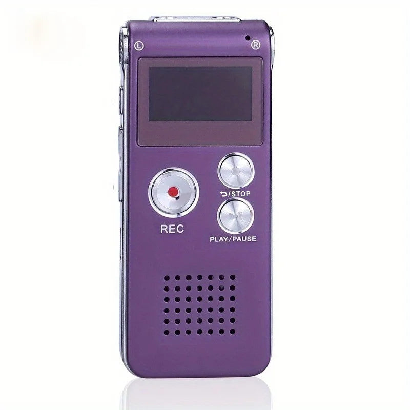 Mini Enregistreur Vocal Compact Avec Détection Automatique Du Son Pour Cours Et Prises De Notes Voice recorder Electro Paris Violet 8 GB