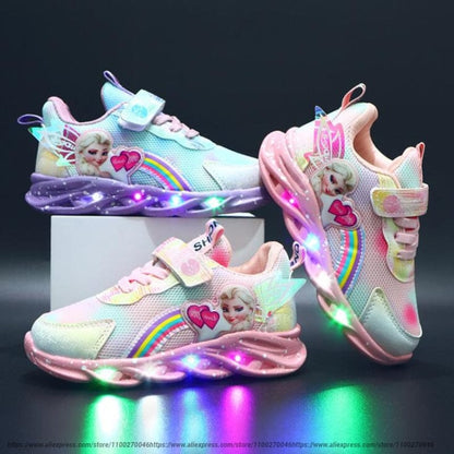 Chaussures LED Paillettes Arc-en-Ciel – Baskets Amusantes Lumineuses Pour Enfants Actifs Shoes Electro Paris