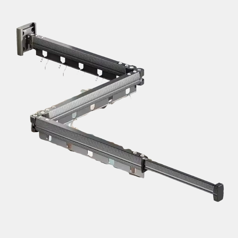 Sèche-Linge Mural Rétractable, Pratique et Esthétique, Installation Sans Perçage - 60 cm, Blanc Rangement et organisation murale Electro Paris