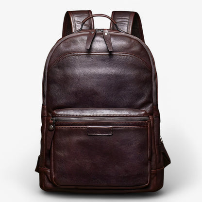 Sac à Dos Luxe En Cuir Pour Laptop 16 Pouces – Élégant, Spacieux et Confortable Pour Travail et Voyage Backpack Women Electro Paris Café