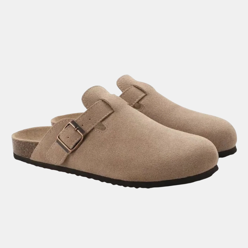 Sabots Cuir Suédé – Chaussures Confortables Pour Hommes avec Semelle Antidérapante Chaussons et sabots Electro Paris Beige 38