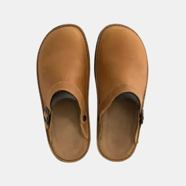 Sabots en Cuir à Enfiler pour Hommes – Chaussures Confortables d'Intérieur/Extérieur Sabots Electro Paris Beige 38