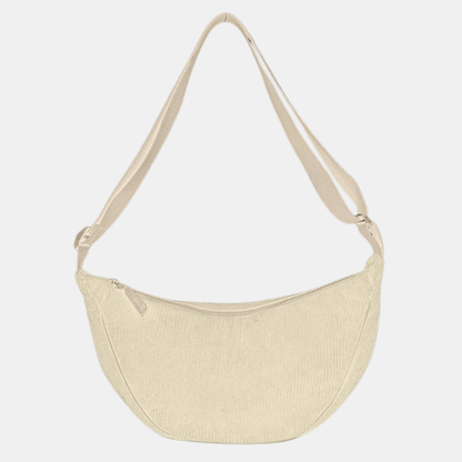 Sac Bandoulière – Velours Côtelé Élégant Electro Paris Blanc