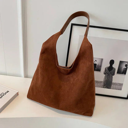 Sac Tote en Daim pour Femmes – Élégant, Spacieux et Confortable avec Bretelles Rembourrées, Idéal pour l'Automne Sacs à main Electro Paris