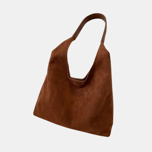Sac Tote en Daim pour Femmes – Élégant, Spacieux et Confortable avec Bretelles Rembourrées, Idéal pour l'Automne Sacs à main Electro Paris Marron châtaigne