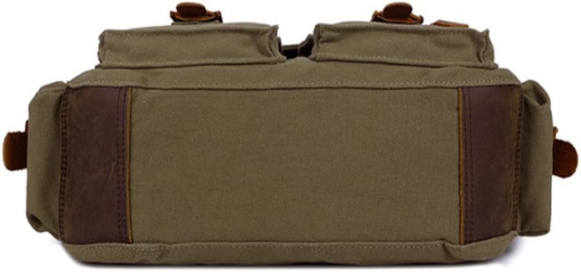Sac Bandoulière Vintage en Toile pour Homme – Sacoche d'Épaule Militaire pour Ordinateur 17 Pouces Sacs à dos Electro Paris